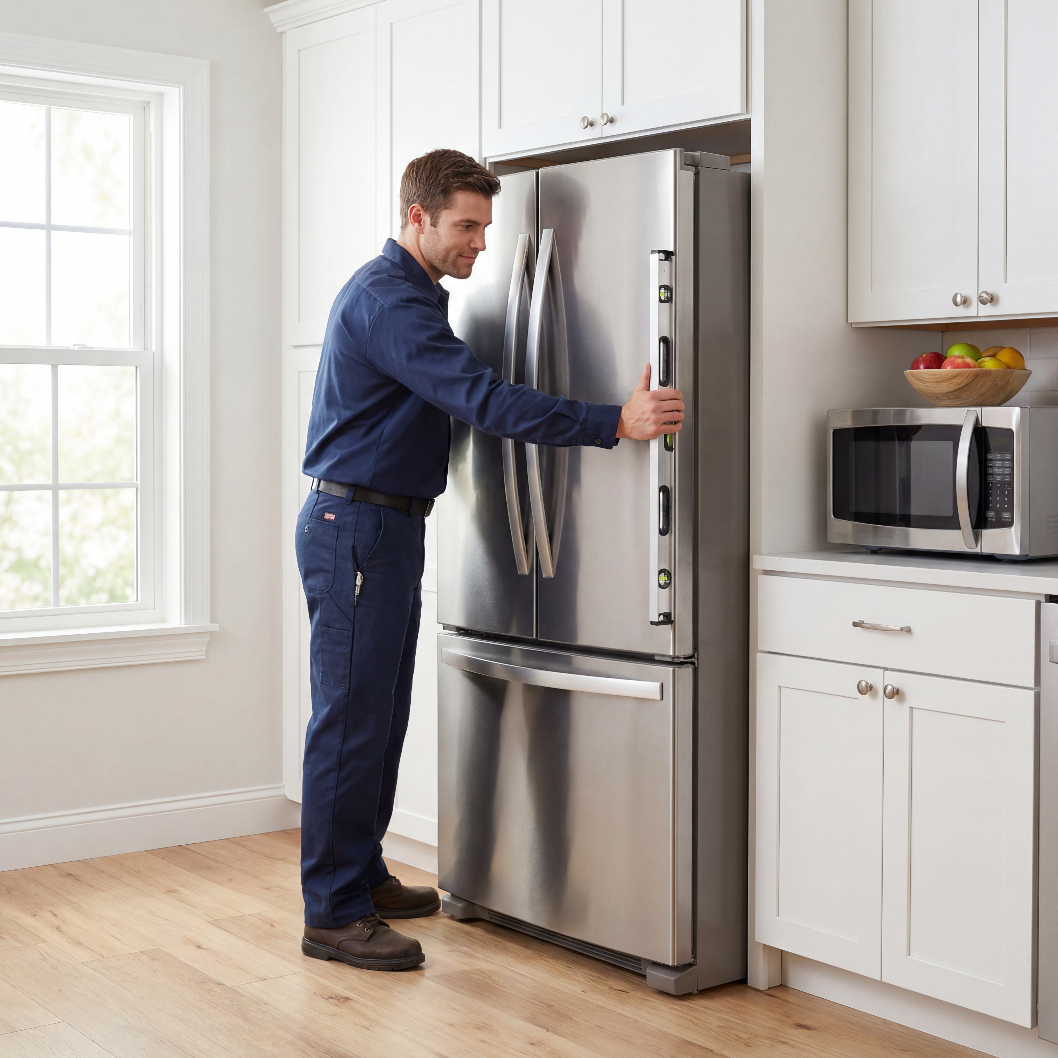 Refrigerator & Microwave Install